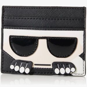 Karl lagerfeld Black and White Card Holder with Sunglasses Design